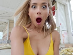 Blondine, Latina, Im freien, Titten