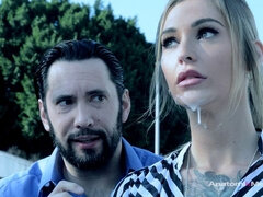 デカ尻, デカパイ, ハードコア, 淫乱熟女, 魅力的, ストッキング, 三人, オッパイの