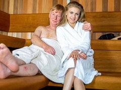 18, お尻, デカチン, フェラチオ, バック, サウナ, ティーン, オッパイの