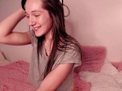 Amateur, Masturbación, Pequeña, Coño, Solo, Adolescente, Tetas, Camara web
