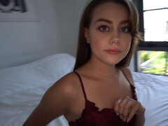 Brunette chick Selena Love is being fucked in tha pretty face