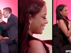 Kinky ebony babe Sofi Vega has steamy sofa sex with Charlie Dean