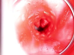 Schönheit, Grosser schwanz, Blasen, Süss, Riesig, Öl, Rotschopf, Nass