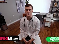 Dylan Moore cures stepbro's condition with her tight holes with oral creampies