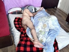 素人, ベッドルーム, カップル, 毛深い, ヌード, オーガズム, ストッキング, おもちゃ