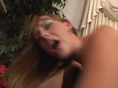 Sweet teen jizzed on feet after fucking passionately