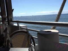 Plage, Blonde, Poupée, De plein air, Pov, Public, Chatte, Nénés