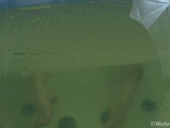 Arsch, Blondine, Behaart, Masturbation, Dusche