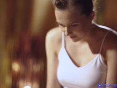 Big tits, Brunette, Dick, European, Handjob, Pussy, Short hair, Tits