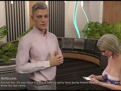 Gaming session with a hot brunette and her big boobs and booty