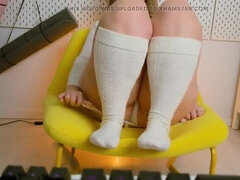 Schönheit, Dildo, Europäisch, Fingern, Behaart, Masturbation, Natürlich, Orgasmus