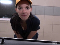 Car washer teen girl agrees to fuck for cash