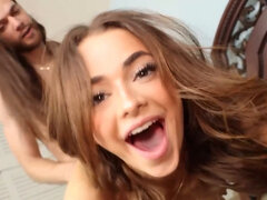 Petite girl with small boobs looks like a lot of fun