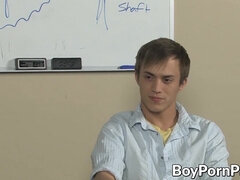 Sloppy sucking and banging from behind for horny twink men