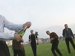 Novia, Corridas, Grupo, Público, Boda