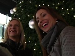 Enthousiasteling, Auto, Diep in de keel, Lul, Sperma in gezicht, Gezichtspunt, Openbaar, Zusters