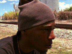 Leie, In den arsch, Blasen, Schwarz, Schwul, Im freien, Öffentlich, Realität