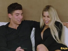 Hot Mommy Anastasia Brokelyn Deep Throats in Kitchen - HD Blowjob & Cumshot Scene
