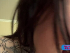 舐める尻, ベッドルーム, フェラチオ, 茶髪の, 服従, ホテル, オマンコ, 剃毛