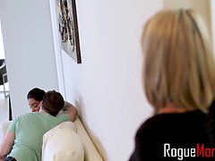 Stepmom Amber Chase humiliates her stepson by not letting Claire Black fuck him