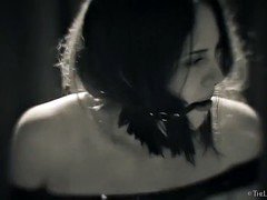 黒人, ボンデージ, 指いじり, 露出狂, 開帳, オナニー, ティーン, オッパイの