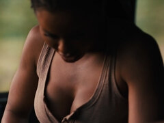 デカ尻, デカパイ, 黒人, フェラチオ, 車, 口内発射, チン, 黒人