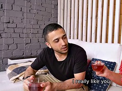 ぽちゃ, カップル, お婆さん, ハードコア, オマンコ, 赤毛, ロシア人, サウナ