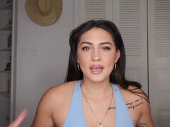 Morena, Hendidura, Pies, Gimnasio, Casero, Látex, Spandex, Tatuaje