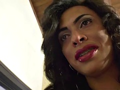 In den arsch, Grosser schwanz, Penis, Transfrau, Ablutschen