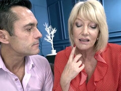 Blonde, Sucer une bite, En gros plan de très près, Doigter, Mamie, Hard, Mature, Professeur