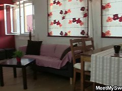 美人, ブロンド, フェラチオ, イマラチオ, 淫乱熟女, 母, 義母, 三人
