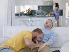 Aroused man gives head before ass fucking his partner in crazy positions