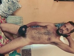 Amateur, Pies, Fetiche, Gay, Guantes, Peludo, Mascara, Solo