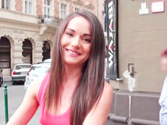 Sexy girlfriend is having anal sex in public here