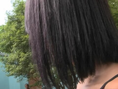 All That Ass - brunette shemale babe Deborah Mastronelly sucking and fucking