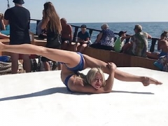 Contortion on the Boat. Triple Fold
