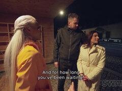 Me And My Wife Know How To Seduce And Fuck Girls We Met At The Bus Station - Charlie Dean, Emily Pink And Veronica Leal