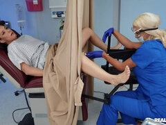 Cul, Blonde, Gode, Embrassement, Infirmière, Tatouage, Jouets, Vibromasseur