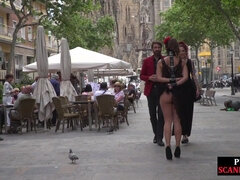 Tussi, Sadomasochismus, Schlampe, Braunhaarige, Absätze, Im freien, Öffentlich, Hintern versohlen