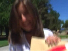 18, デカパイ, ブロンド, フェラチオ, 中出し, チン, オーガズム, オマンコ