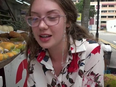 素人, 浴室, フェラチオ, 茶髪の, 指いじり, 彼女, オーガズム, オッパイの