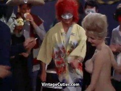 Topless Dancing at a Costume Party (1960s Vintage)
