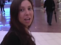 Blowjob, Boyfriend, Brunette, Masturbation, Public, Russian