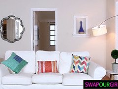 お尻, デカチン, 茶髪の, 爸, フォアサム, Hd, ティーン, オッパイの