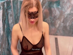 Blondine, Blasen, Geschnappt, Sperma im mund, Schwanz, Hd, Jungendliche (18+), Toilette