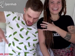 Enthousiasteling, Grote lul, Grote mammen, Pijpbeurt, Rondborstig, Stel, Diep in de keel, Tieten likken