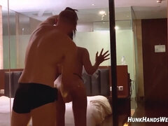 Asiatique, Grosse, Doigter, Hôtel, Massage, Huilée, Réalité, Adolescente