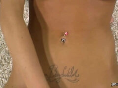 Busty Babe August Ames on the carpet - August ames Stockings, Striptease, Foot fetish and solo masturbation