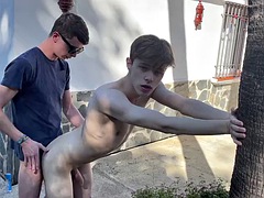 Jack Davis fucks bareback with blonde Mitch Schiff and two other guys