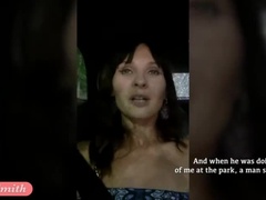 Voiture, Exhib, Nue  à poil, Naturelle, Chatte, Solo, Allumeuse, Sous la jupe